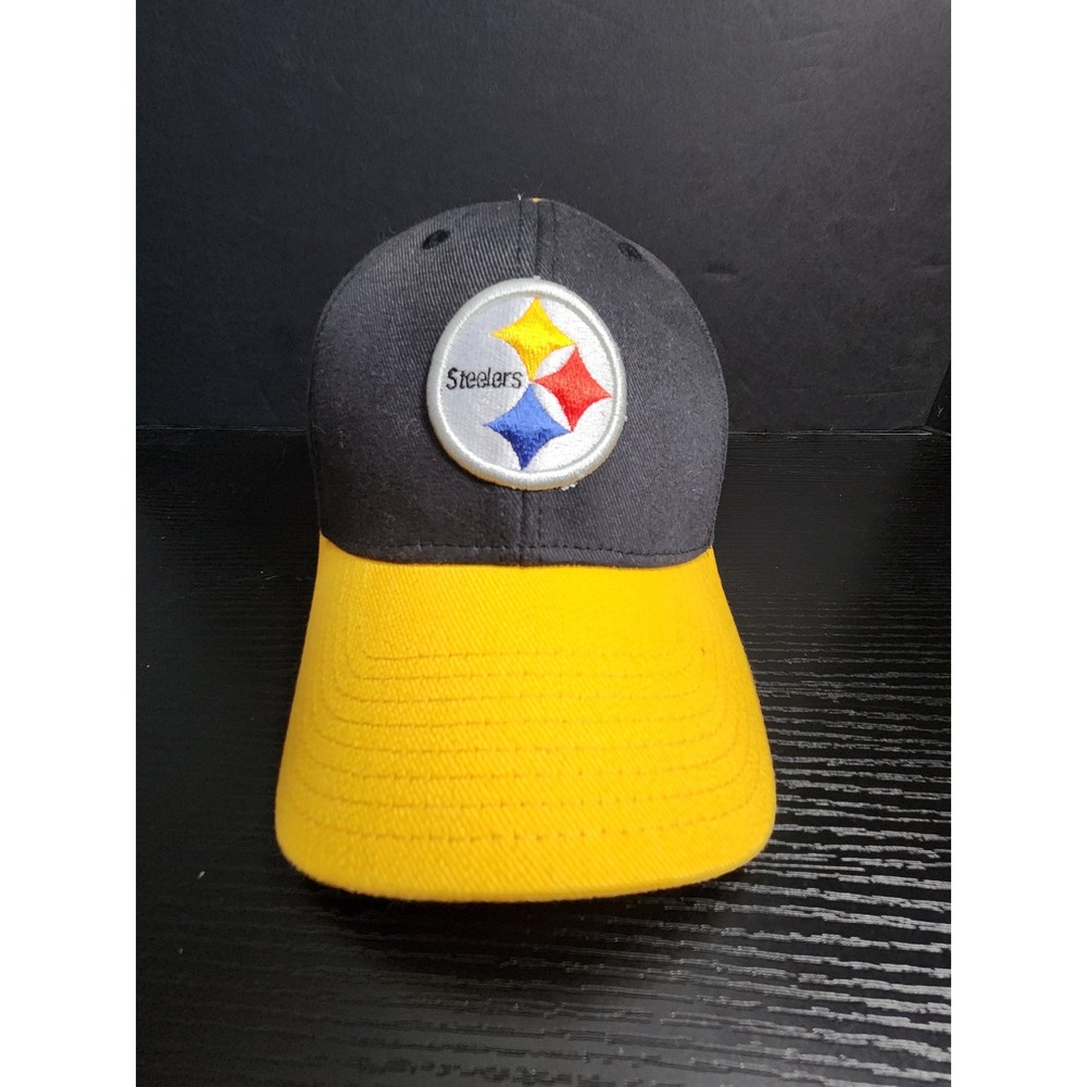 Pittsburgh Steelers Reebok NFL‎ Flex Hat Cap Black Yellow Embroidered Logo